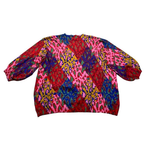 Rebdolls Women’s Logan Knit Multi Color Leopard Print Button Front Cardigan 5X - Picture 3 of 9